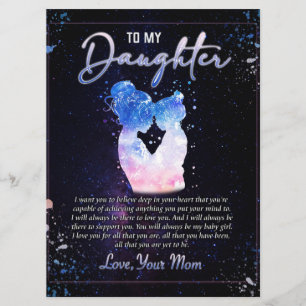 To My Daughter Gift, Love Letter Daughter And Mom Menu