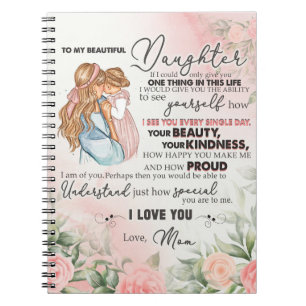 To My Daughter Gift, Love Letter Daughter And Mom Notebook