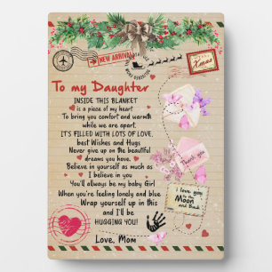 To My Daughter Gift, Love Letter Daughter And Mom Plaque