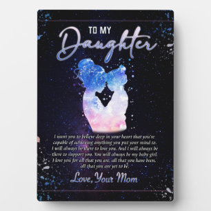 To My Daughter Gift, Love Letter Daughter And Mom Plaque
