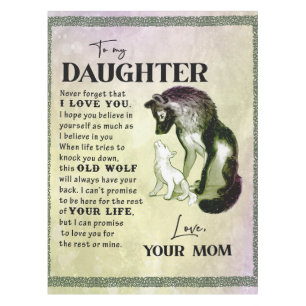To My Daughter Gift, Love Letter Daughter And Mom Tablecloth
