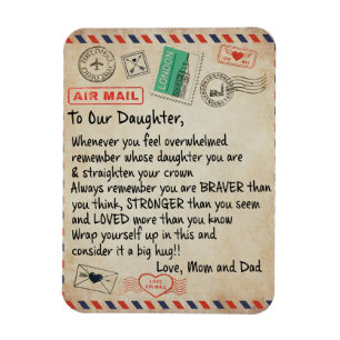 To My Daughter Gift, Love Letter To Our Daughter Magnet