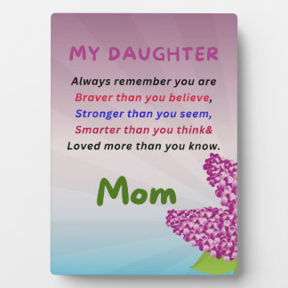 To my daughter gift, love, typography plaque