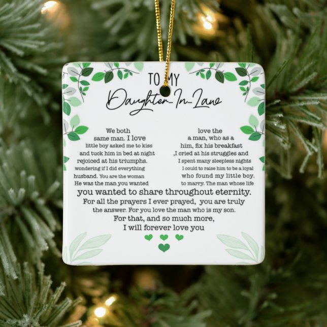 To my daughter -in-law ceramic ornament (Tree)