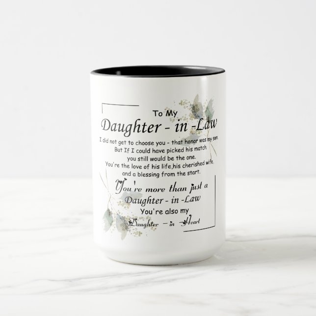 To My Daughter-In-Law - From Mother-in-Law-Luxury  Mug (Center)