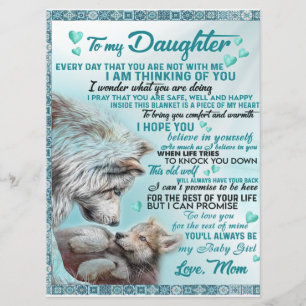 To My Daughter Lion Family Gift, Daughter Birthday Menu
