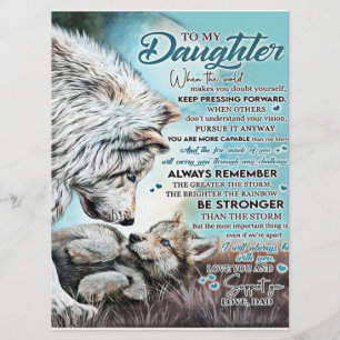 To My Daughter Lion Family Gift, Daughter Birthday Menu