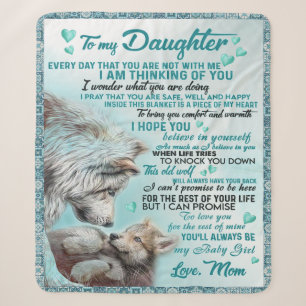 To My Daughter Lion Family Gift, Daughter Birthday Sherpa Blanket