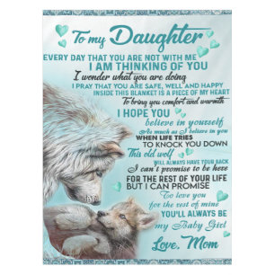 To My Daughter Lion Family Gift, Daughter Birthday Tablecloth