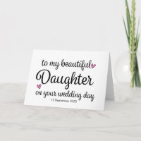 To My Daughter on Her Wedding Day for Bride