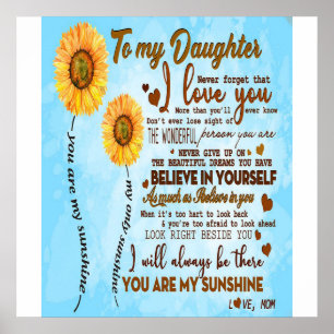 To my daughter   Special letter to my daughter Poster