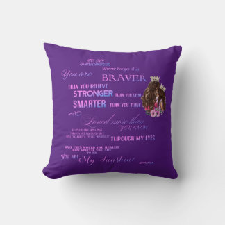 To my daughter throw pillow