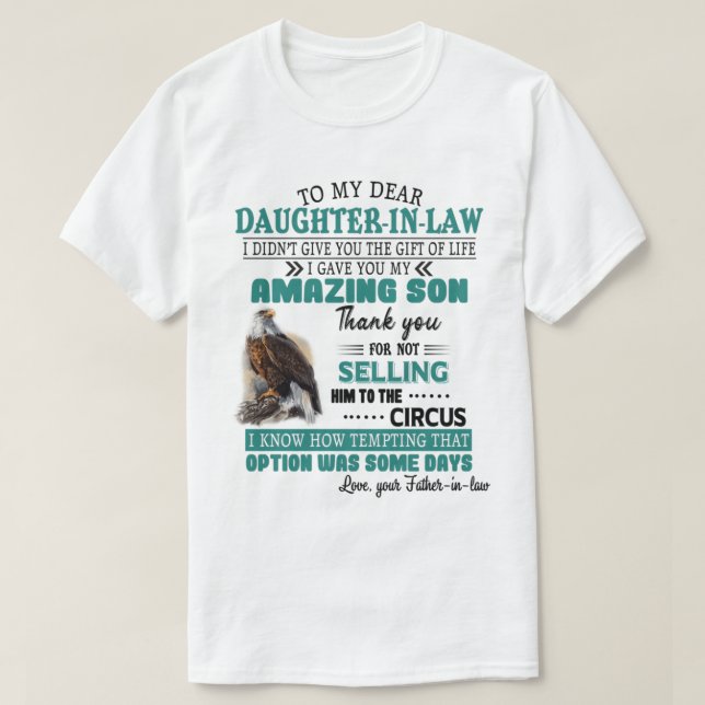 To my dear daughter in law shirt (Design Front)