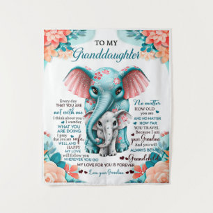 To My Elephant Daughter Gift, Daughter Birthday Tapestry