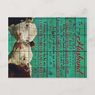 To My Family Decoration   To My Husband Design Announcement Postcard