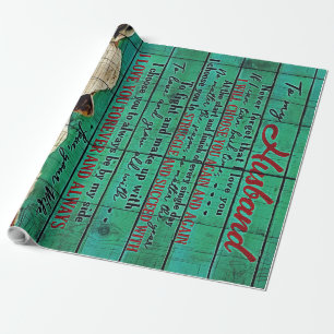 To My Family Decoration To My Husband Design Wrapping Paper