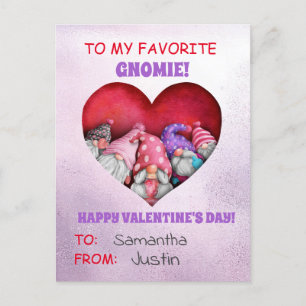 To my Favourite Gnomie Valentine's day Postcard