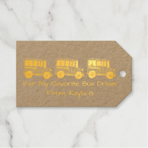 To My Favourite School Bus Driver Buses Gift Tags