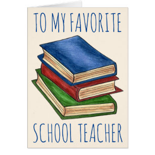 To My Favourite School Teacher Library Book Readin