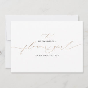 To My Flower Girl On My Wedding Day Elegant