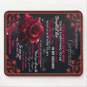 To My Girlfriend Birthday Gift, Couple Love Gift Mouse Pad