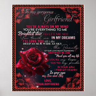 To My Girlfriend Birthday Gift, Couple Love Gift Poster