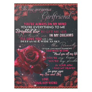To My Girlfriend Birthday Gift, Couple Love Gift Tablecloth