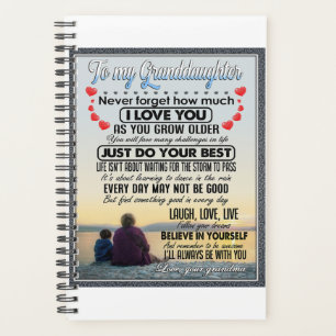 To My Granddaughter, Baby Girl Birthday Gift Idea Planner