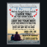 To My Granddaughter, Baby Girl Birthday Gift Idea Poster<br><div class="desc">To My Granddaughter,  Baby Girl Birthday Gift Idea</div>