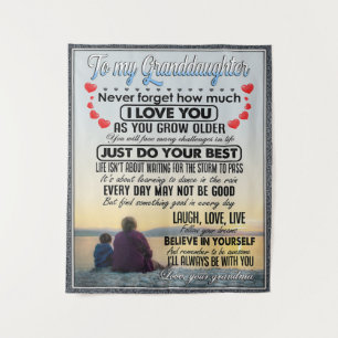 To My Granddaughter, Baby Girl Birthday Gift Idea Tapestry