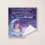 To My Granddaughter Butterflies Birthday Gift Idea Wash Cloth<br><div class="desc">To My Granddaughter Butterflies Birthday Gift Idea</div>