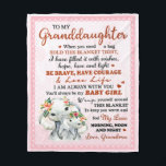To My Granddaughter Elephant Birthday Gift Idea Fleece Blanket<br><div class="desc">To My Granddaughter Elephant Birthday Gift Idea</div>