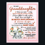 To My Granddaughter Elephant Birthday Gift Idea Poster<br><div class="desc">To My Granddaughter Elephant Birthday Gift Idea</div>