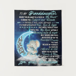To My Granddaughter Elephant  Birthday Gift Idea Tapestry