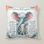 To My Granddaughter Elephant Birthday Gift Idea Throw Pillow<br><div class="desc">To My Granddaughter Elephant Birthday Gift Idea</div>