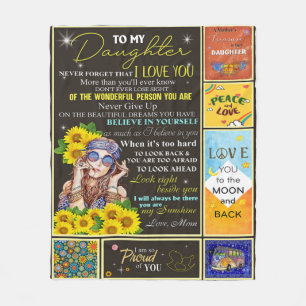 To My Granddaughter Sunflower Birthday Gift Idea Fleece Blanket