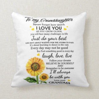 To My Granddaughter Throw Pillow