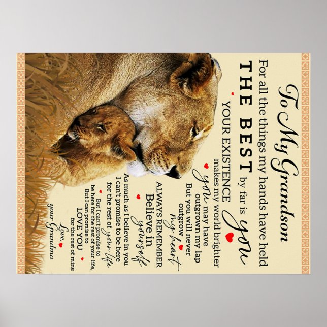 To My Grandma Birthday Gift, Nicce Love Gift Poster (Front)