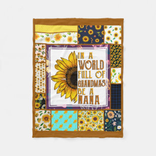To My Grandma Gift,Grandmother Gift,Sunflower Love Fleece Blanket