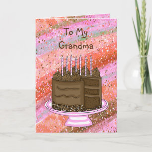 To My Grandma   Happy Birthday  Card