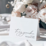 "To My Grandma On My Wedding Day" Card<br><div class="desc">Check the "Logo & Independent Creator Mark" field and tick the box if you do not want the logo to appear on the card. The "To My Grandma On My Wedding Day" Card is a heartfelt and thoughtful way to express your love and appreciation to your grandma on this special...</div>