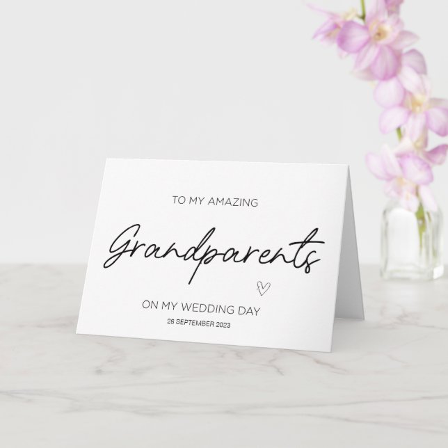 To My Grandparents Wedding Thank You From Bride Card (Orchid)
