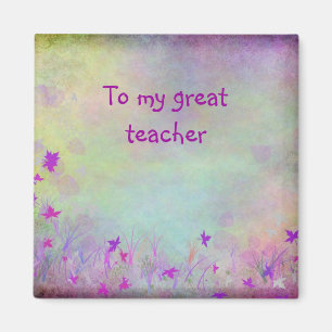 To my great teacher magnet