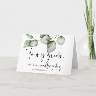 To My Groom From Bride Getting Married Our Wedding Card