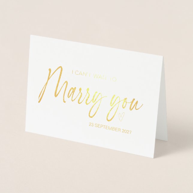To My Groom From Bride I Can't Wait to Marry You Foil Card (Front)
