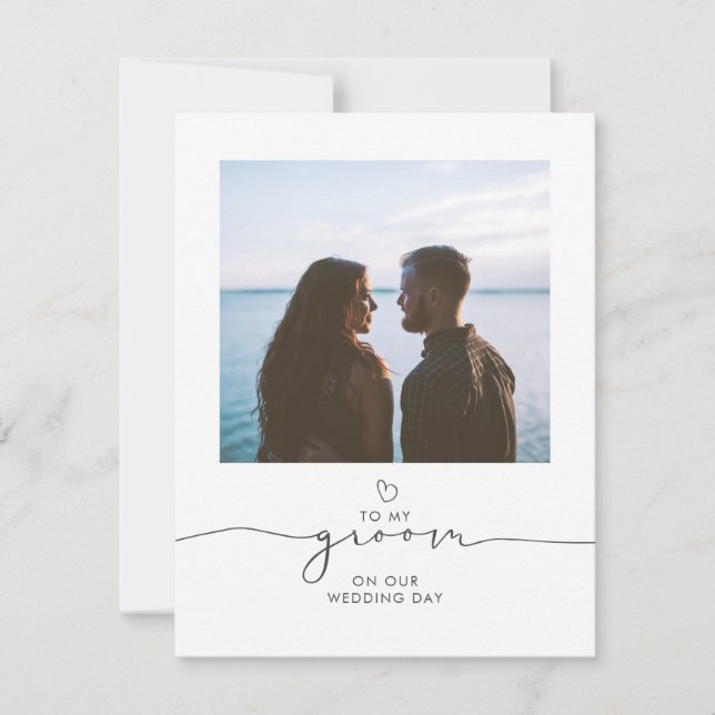 To My Groom On Our Wedding Day Photo Message (Front)