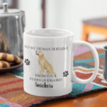 To my Human Servant Funny Dog Golden Retriever  Coffee Mug<br><div class="desc">This design may be personalized in the area provided by changing the photo and/or text. Or it can be customized by clicking Personalize this Template and then choosing the click to customize further option and delete or change the colour of the background, add text, change the text colour or style,...</div>