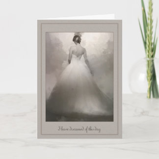 To my Husband Beautiful Bride dreaming wedding Card