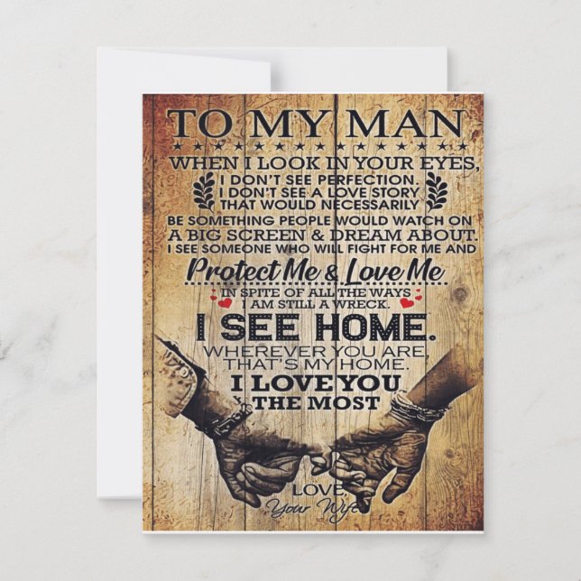 To My Husband | Birthday Gift To Husband | Invitation (Front)