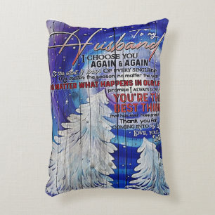 To my Husband Cute Family Present Accent Pillow